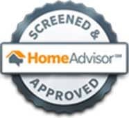 Home Advisor logo with the text Screened & HomeAdvisor Approved.
